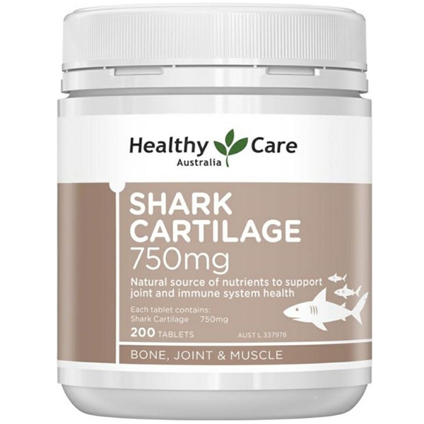 พร้อมส่ง กระดูกอ่อนปลาฉลาม Healthy Care Shark Cartilage 750mg Bone Jiont and Muscle