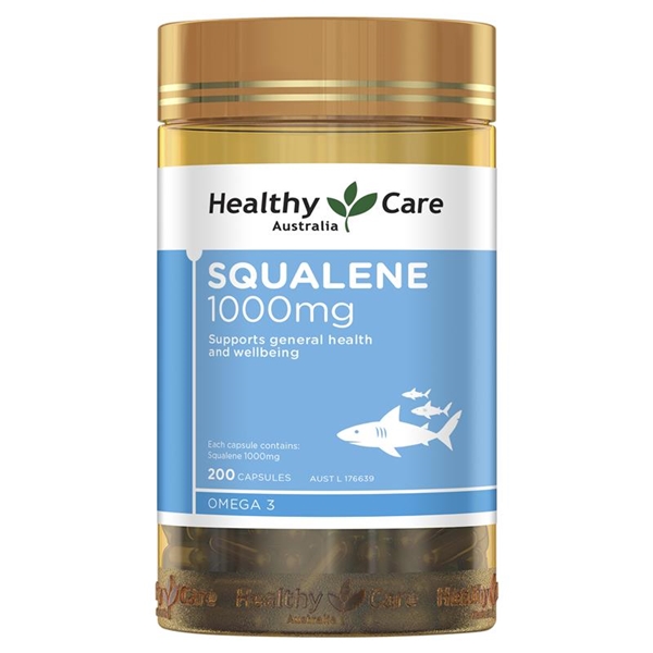 พร้อมส่ง นำมันตับปลาฉลาม 1000mg Healthy care SQUALENE 200ซอฟเจล