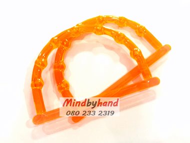 หูกระเป๋าพลาสติก ตัว D ลายข้อไผ่