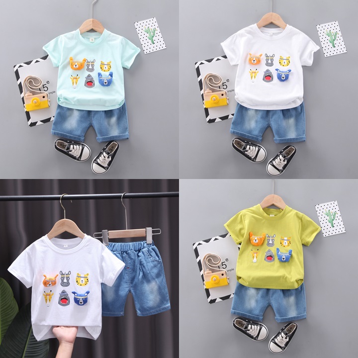 ha1474 เสื้อ+กางเกง size 80-110 จำนวน 4 ตัวต่อแพ็ค