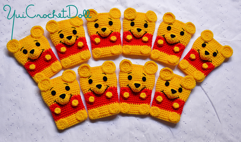 ซองใส่โทรศัพท์มือถือไหมพรม หมีพูล