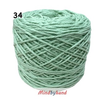 ไหมอินโด 50 กรัม สี 34 สีเขียวหยก
