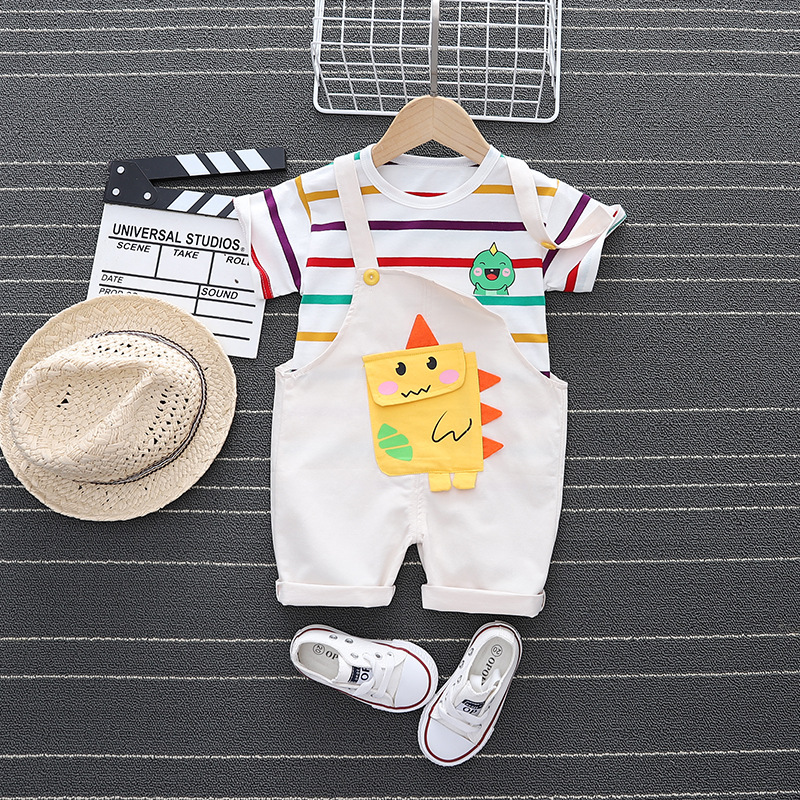 ha1384 เสื้อ+กางเกงเอี๊ยม size 80-110 จำนวน 4 ตัวต่อแพ็ค