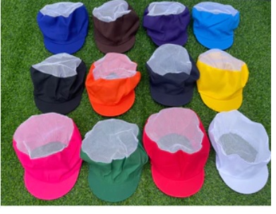 หมวกตาข่ายบน ผ้าโทเร 190เส้น สีขาว ฟ้า น้ำเงิน แดง ส้ม เขียว เหลือง ชมพู