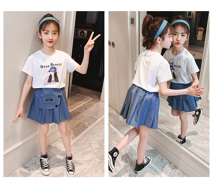 dr4995 เสื้อ+กระโปรง เด็กโต 3 ตัวต่อแพ็ค 110-170 (เลือกไซส์ได้ให้ครบแพ็ค)