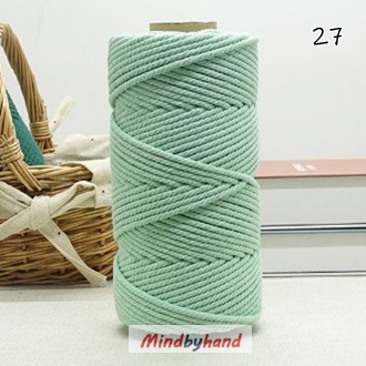 เชือกคอตตอล สี 27 สีเขียวอ่อน