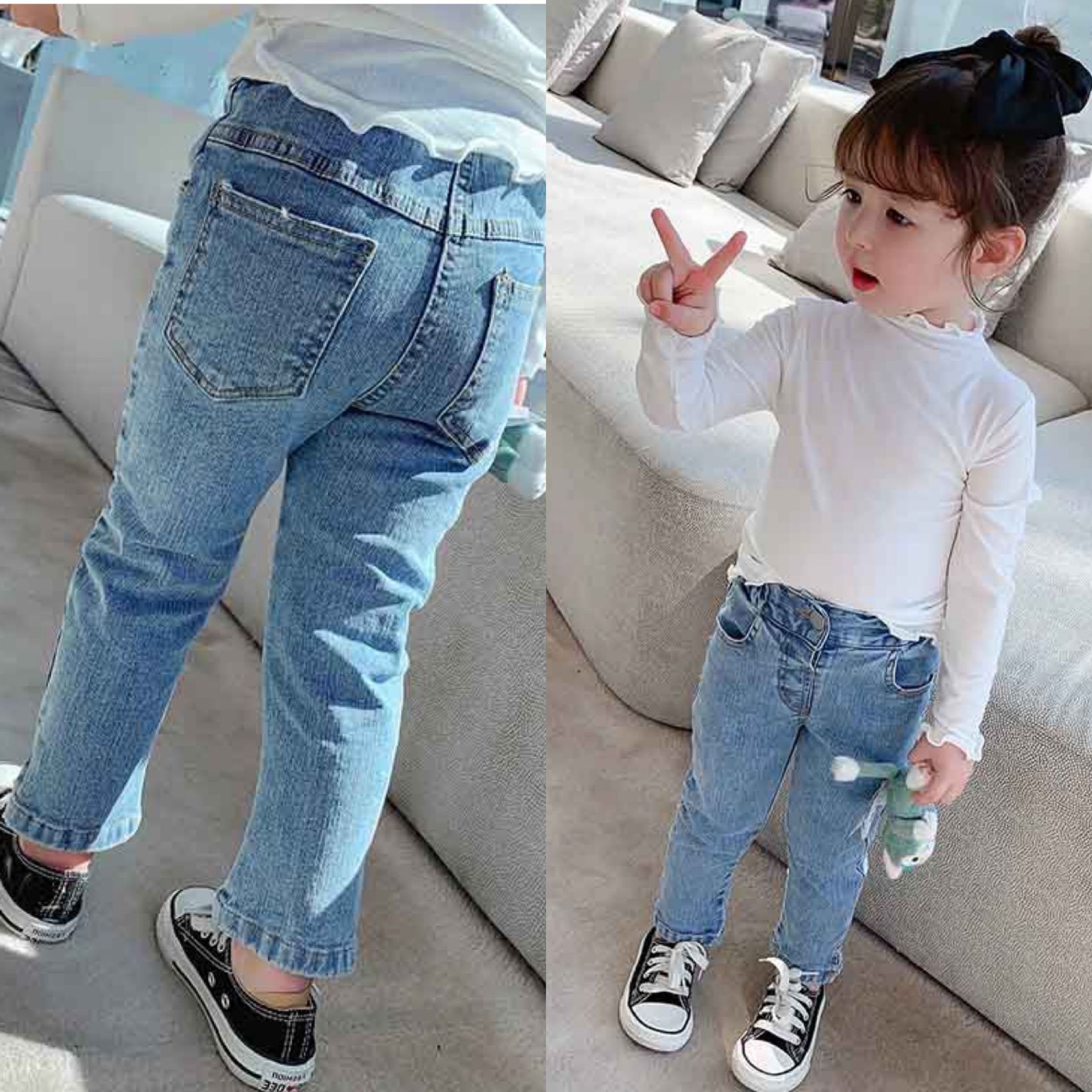 yy02 กางเกงยีนส์ size 7-15 5 ชุดต่อแพ็ค (เลือกไซส์ได้ ให้ครบแพ็ค)