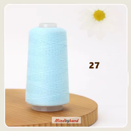 ไหมฝ้ายธรรมชาติ 27 water blue