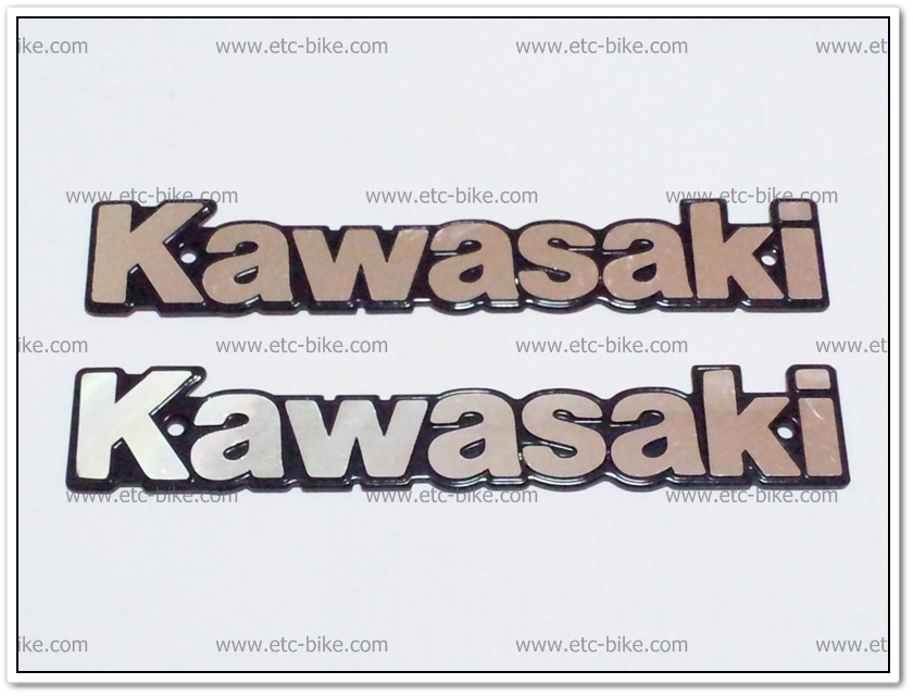 โลโก้ KAWASAKI สีเงิน 18cm.x3cm. (2ชิ้น/ชุด)