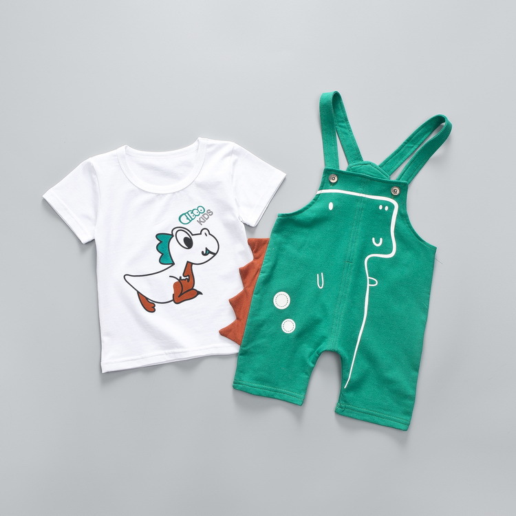 ha387 เสื้อ+กางเกงเอี๊ยม size 80-110 4ตัวต่อแพ็ค