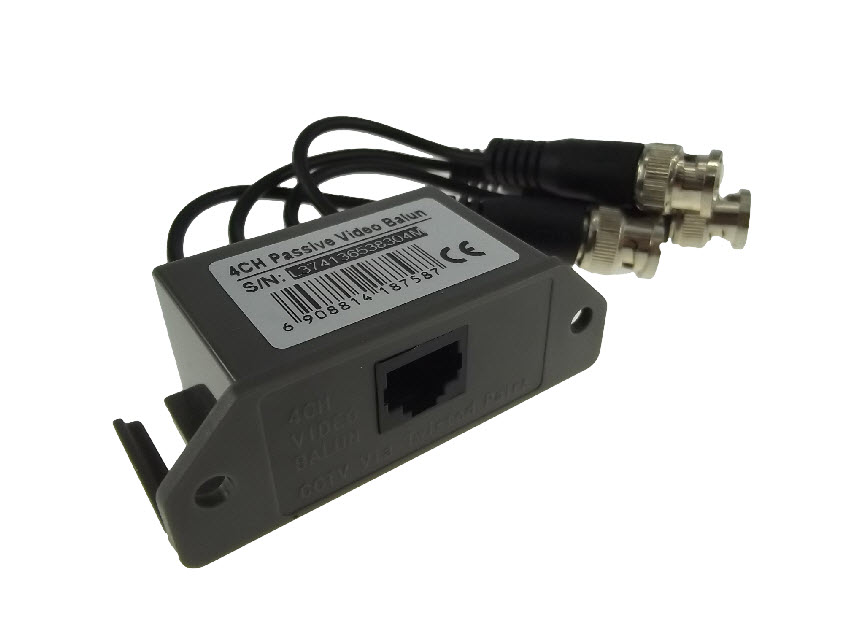 พาสซีพบาลัน 4 พอร์ท RJ45 ( 4 ports video balun )