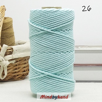 เชือกคอตตอล สี 26 สีฟ้าอ่อน