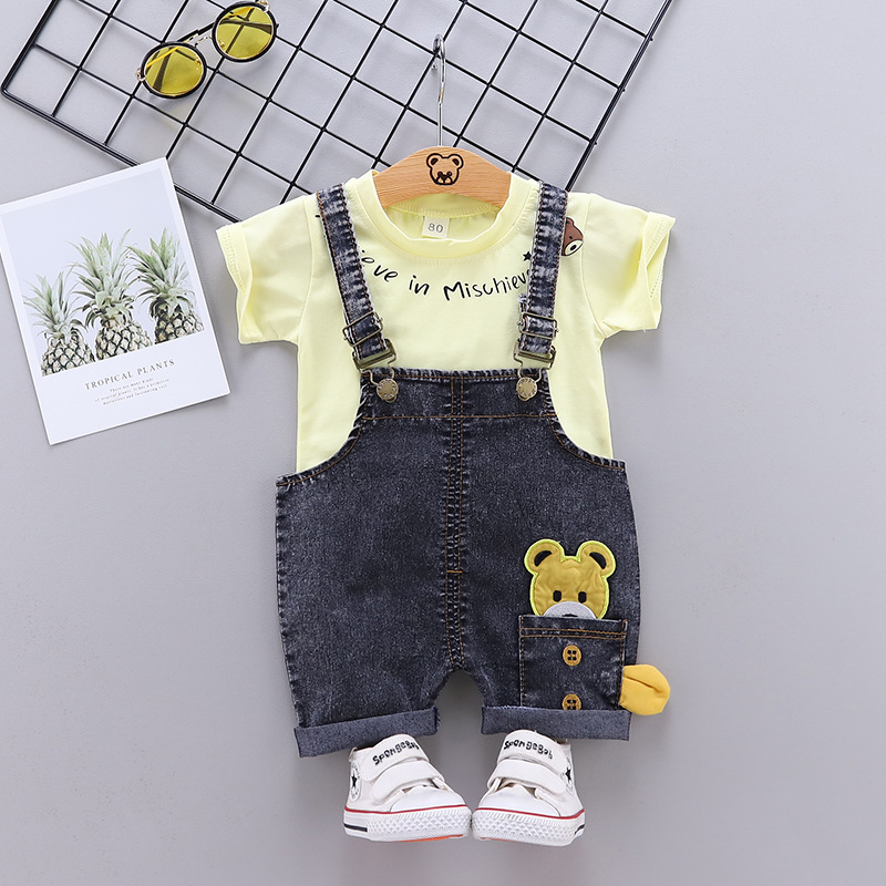 ha1414 เสื้อ+กางเกงเอี๊ยม size 80-110 จำนวน 4 ตัวต่อแพ็ค
