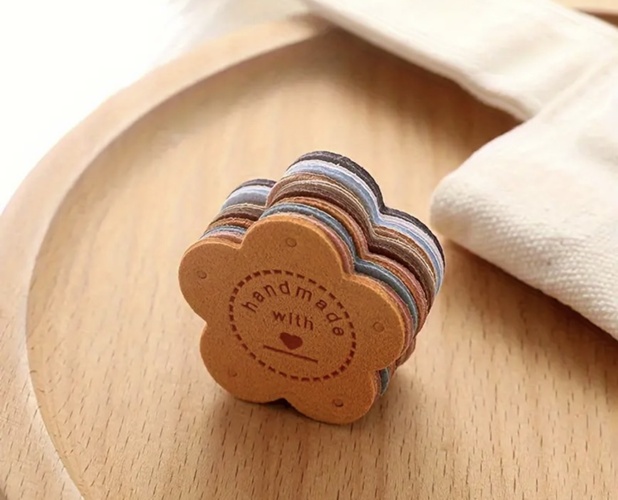 แผ่นหนัง Handmade รูปดอกไม้