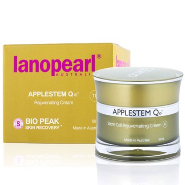 พร้อมส่ง สแตมเซลล์แอปเปิ้ล ลดริ้วรอยแผลเป็น หลุมสิว Lanopearl Applestem Q10 Rejuvenating Cream 50ml.