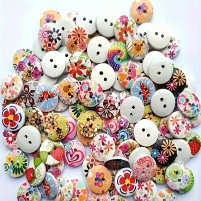 กระดุมแฟนซีพิมพ์ลาย ขนาด 15 มิล