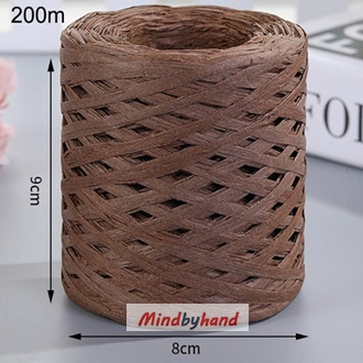 ไหมราเฟียร์ (Raffia yarn) สีน้ำตาลเข้ม