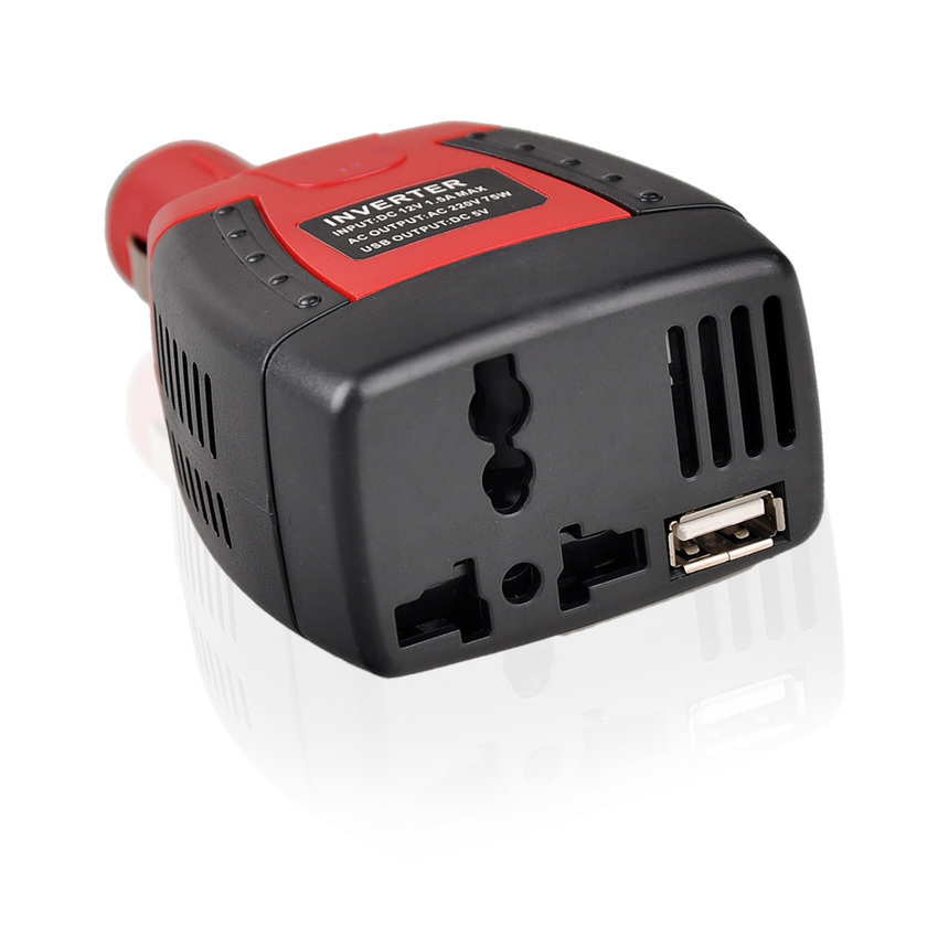 อินเวอร์เตอร์เสียบที่จุดบุหรี่ในรถ แปลงไฟจาก 12v. เป็น 220v 75W ( car inverter )