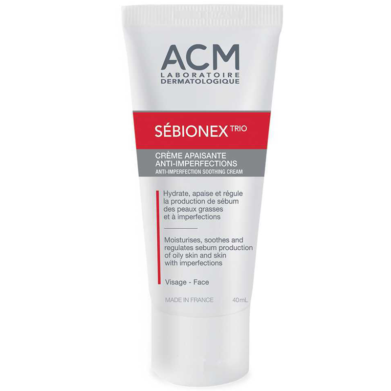 พร้อมส่ง ลดการอุดตันช่วยให้สิวยุบ ACM SEBIONEX TRIO 40ml.