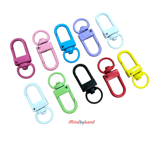 ตะขอก้ามปูทรงหลุยส์ หลากสี ขนาด 3.3 cm.