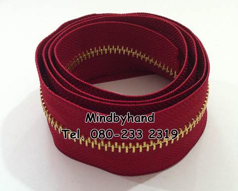 ซิปฟันเหล็ก No.5 ฟันสีทอง