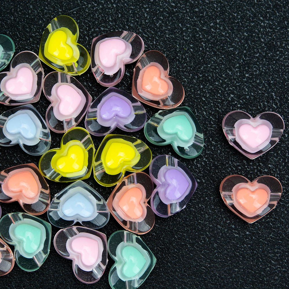 ลูกปัดอะคริลิคโทนใส Clear Beads ดอกไม้ ดาว หัวใจ แคนดี้ สําหรับทําเครื่องประดับ DIY Craft╭♥