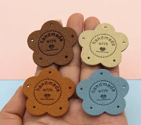 แผ่นหนัง Handmade รูปดอกไม้