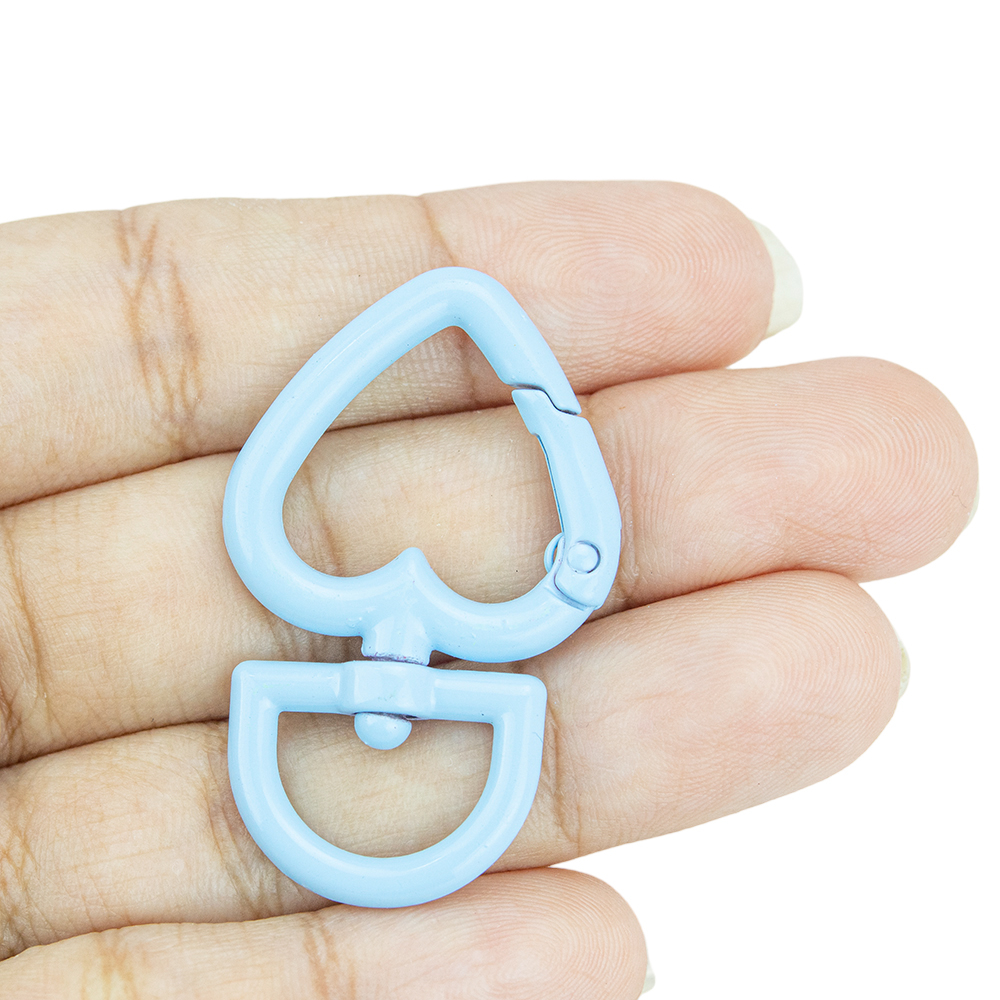 [ส่งจากไทย] MT50 ตะขอพวงกุญแจห่วงล็อคแบบสปริง รูปหัวใจ พร้อมห่วงหมุนได้ อะไหล่พวงกุญแจ DIY Craft╭♥