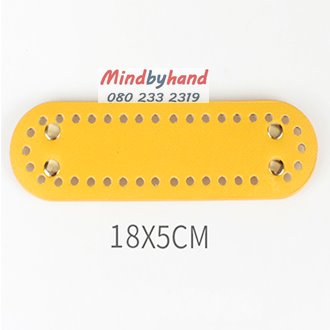 แผ่นหนังรองก้นกระเป๋าสำเร็จรูป ขนาด 5x18 cm. ทรงเหลี่ยม