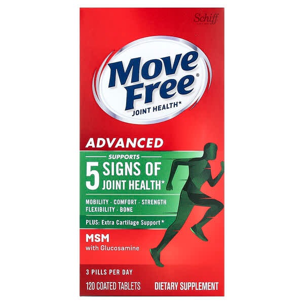 พร้อมส่ง บำรุงไขข้อ Schiff MoveFree Advanced Plus MSM 120เม็ด ฉลากเขียว