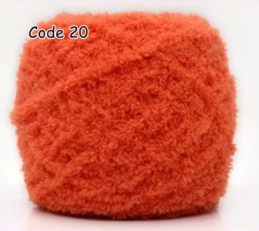 ไหมพรมขนแกะ รหัสสี 20 Deep orange