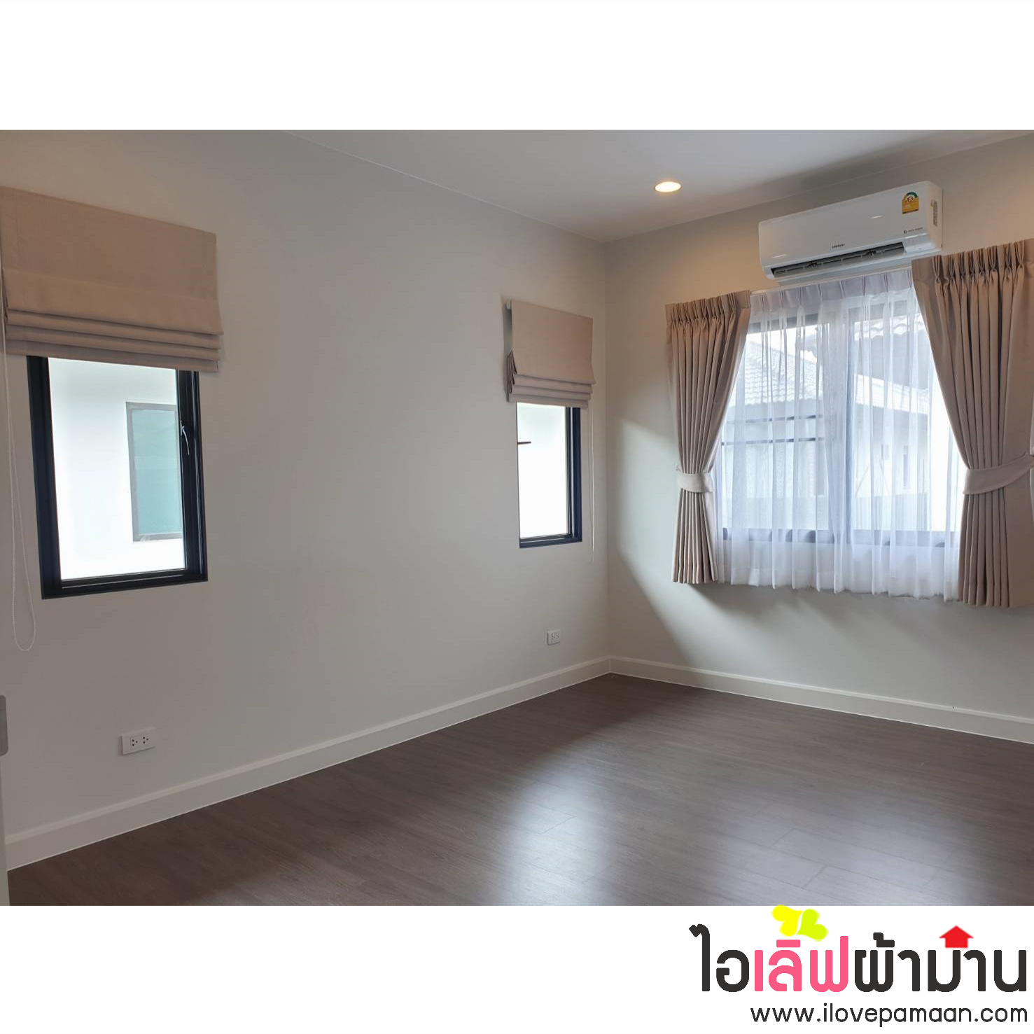 [H434] บุราสิริ ราชพฤกษ์-345 ม่านจีบ ผ้าโปร่ง