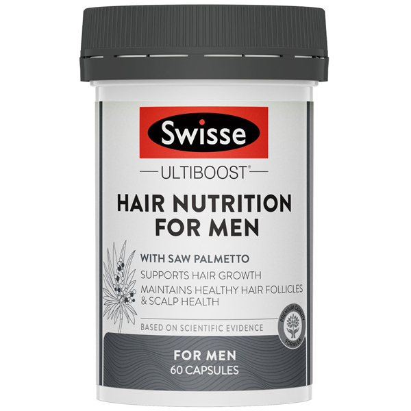 พร้อมส่ง อาหารเสริมบำรุงเส้นผม Swisse Hair Nutrition For Men 60 เม็ด