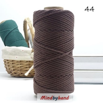 เชือกคอตตอล สี 44 สีน้ำตาลเข้ม