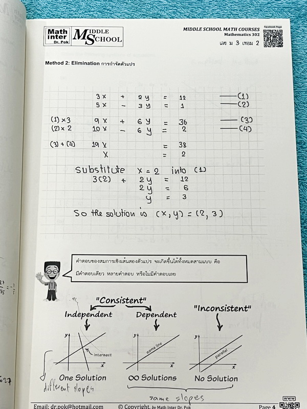►Dr.Pok◄ หนังสือเรียนพิเศษ Math Inter ดร.ป๊อป ม.3 เทอม 2 วิชาคณิตศาสตร์ มีสรุปสูตรเนื้อหาสำคัญ และโจทย์แบบฝึกหัด เนื้อหาและเทคนิคลัดตีพิมพ์สมบูรณ์ เนื้อหาและโจทย์มี 2 ภาษาคือภาษาไทยและภาษาอังกฤษ ในหนังสือมีจดครบเกือบทั้งเล่ม จดละเอียด หนังสือเล่มหนาใหญ่