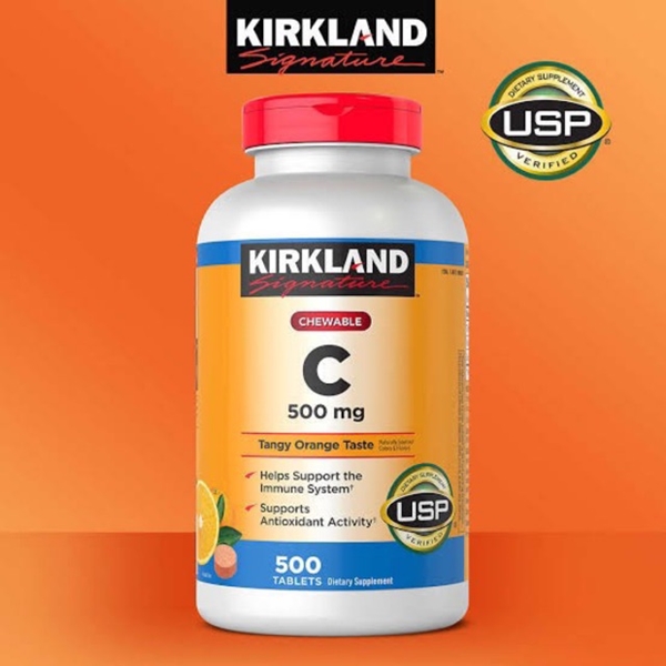พร้อมส่ง วิตามินซี Kirkland Signature Vitamin C 500mg. Chewable 500เม็ด
