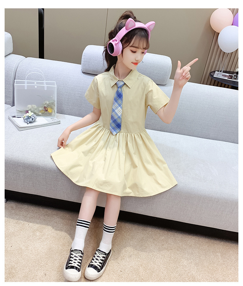 dr4988 เดรส เด็กโต 3 ตัวต่อแพ็ค 110-160 (เลือกไซส์ได้ให้ครบแพ็ค)