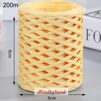 ไหมราเฟียร์ (Raffia yarn) สีเหลืองอ่อน
