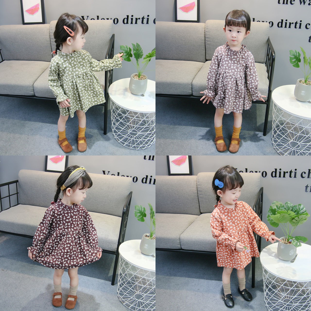 ha544 เดรสแขนยาว size 80-110 4ตัวต่อแพ็ค