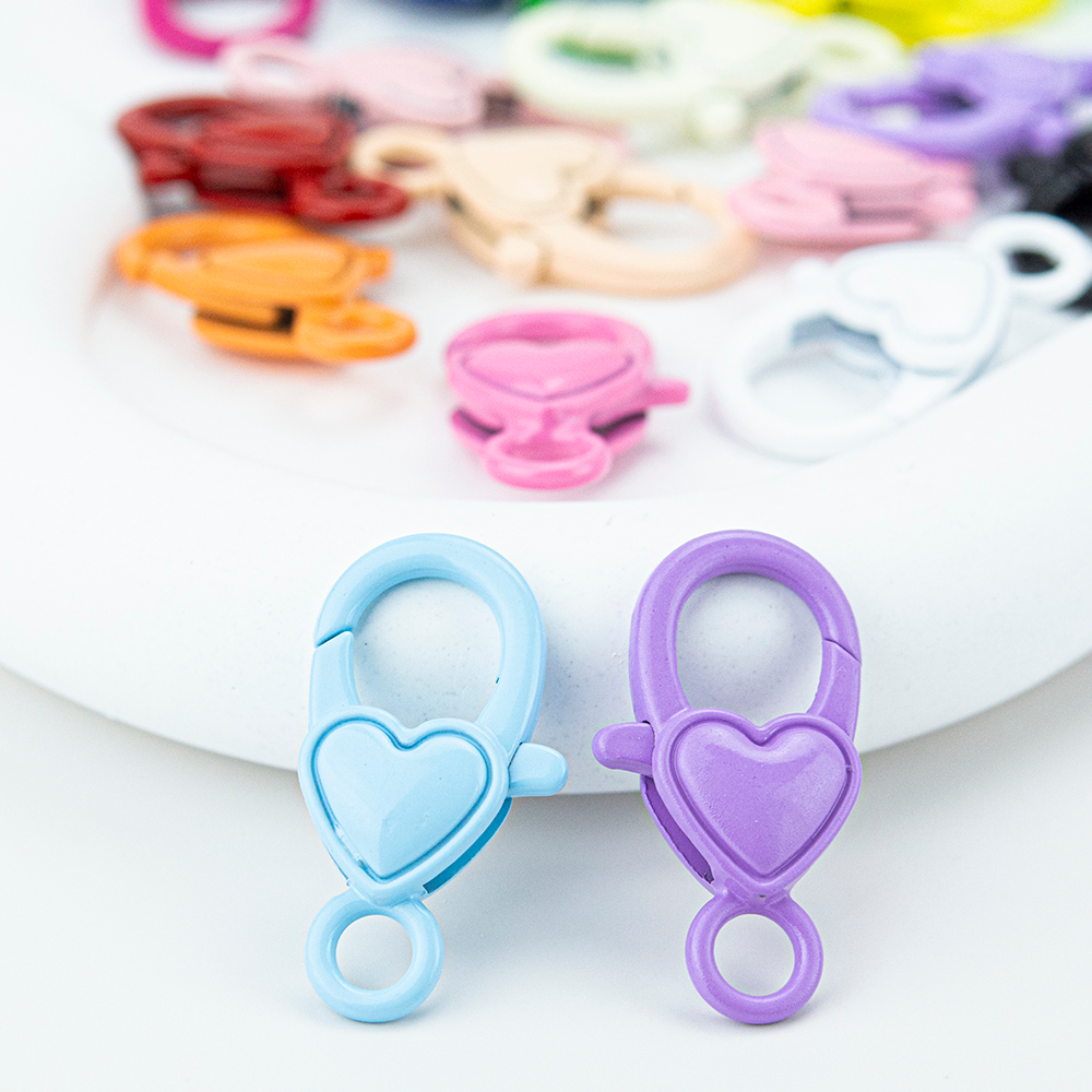 [พร้อมส่งจากไทย] ตะขอก้ามปูหัวใจ ก้ามปูสี ก้ามปูเหล็ก ตะขอก้ามปูหัวใจ ตะขอพวงกุญแจDIY Craft╭♥