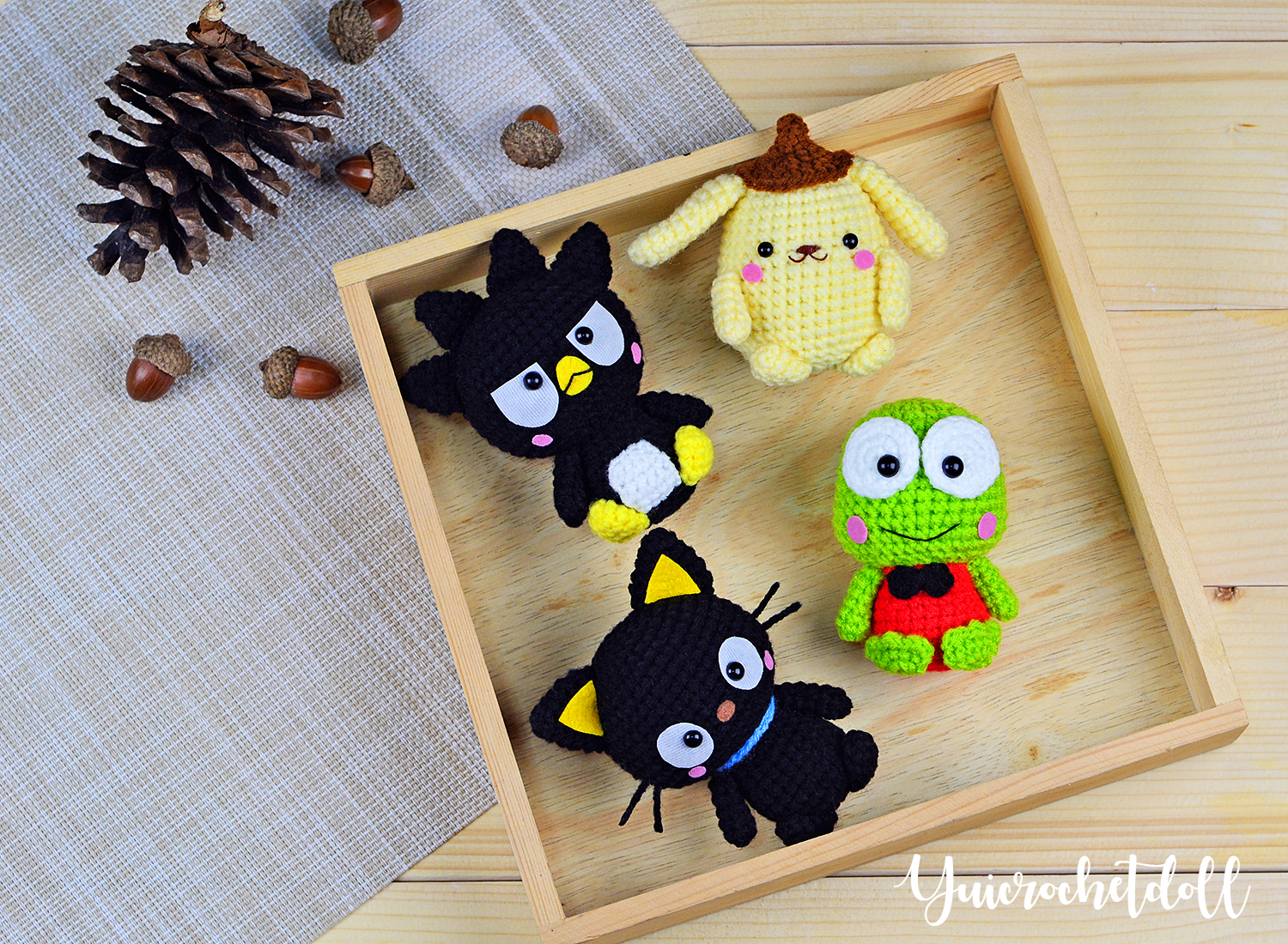 แพทเทิร์นตุ๊กตาโครเชต์ตัวการ์ตูนซานริโอ ชุด 2