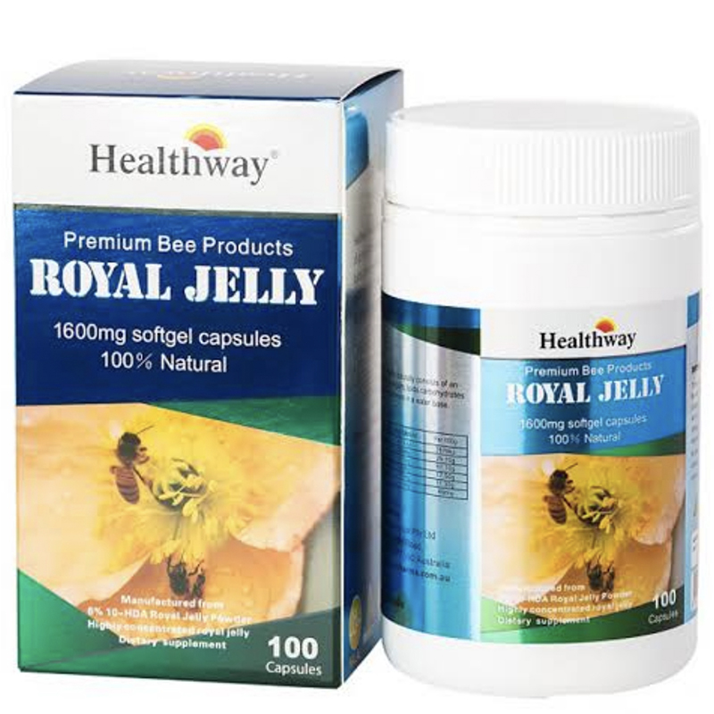 พร้อมส่งฟรี นมผึ้ง Healthway Royal jelly 1600mg 6%