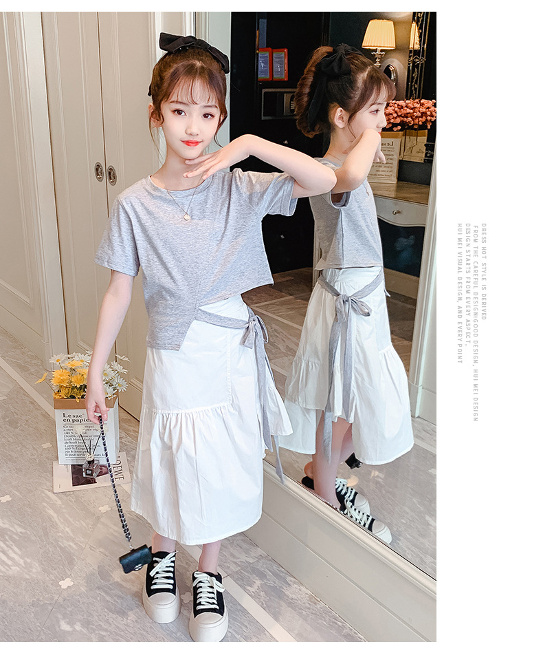 dr5158 เสื้อ+กระโปรง เด็กโต 3 ตัวต่อแพ็ค 110-170 (เลือกไซส์ได้ให้ครบแพ็ค)