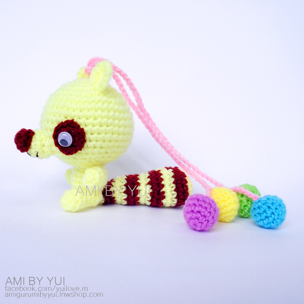 พวงห้อยกระเป๋าแรคคูนตากลม