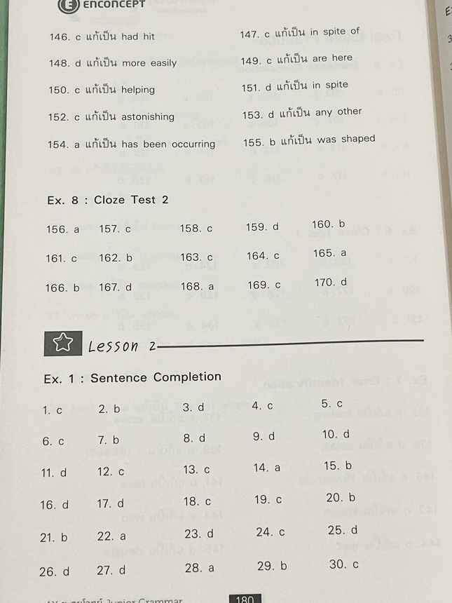 ►ครูพี่แนน Enconcept◄ AX ตะลุยโจทย์ วิชาภาษาอังกฤษม.ต้น Junior Grammar เน้นฝึกทำโจทย์ไวยากรณ์ ม.ต้น ทั้งเล่ม จดครบเกือบทั้งเล่ม จดละเอียด ด้านหลังมี Answer Key เฉลยครบทุกข้อครบทุกพาร์ท
