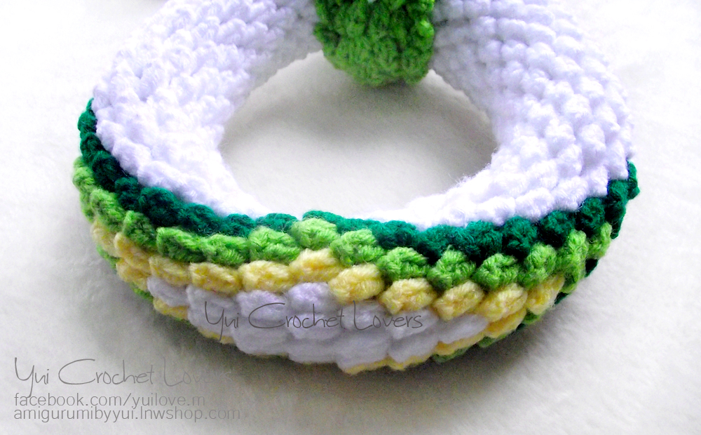 พวงมาลัยไหมพรมแบบมีลาย 2 Size L