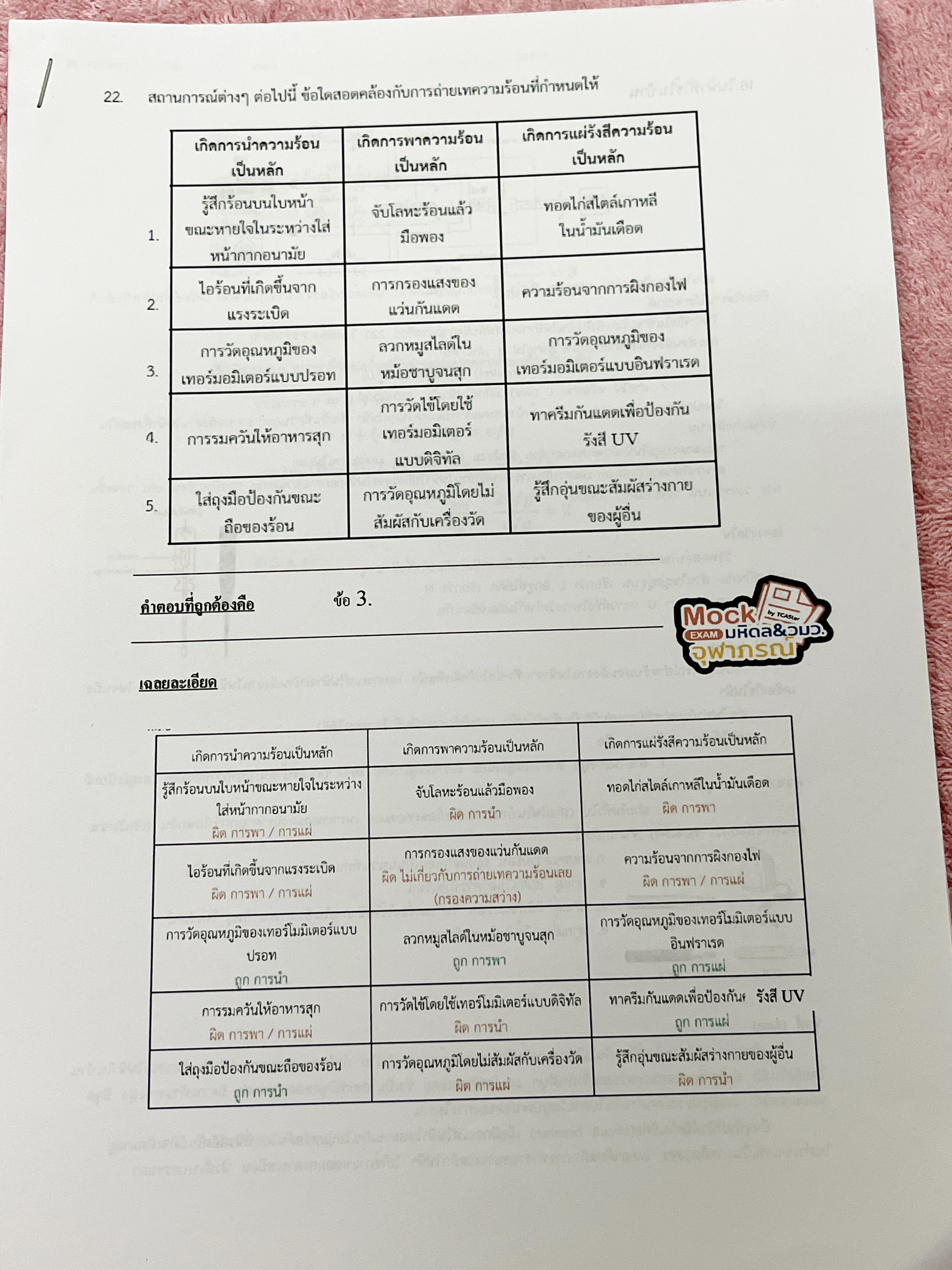 ►Mock Exam◄ ออนดีมานด์ Mock Exam มหิดล วมว. จุฬาภรณ์ วิชาวิทยาศาสตร์ มีข้อสอบทั้งหมด 35 ข้อ โจทย์เข้มข้น ในข้อสอบมีทำโจทย์ไปแล้วเกือบทั้งหมด จดละเอียด มีเฉลยคำตอบอย่างละเอียดครบทั้ง 35 ข้อ