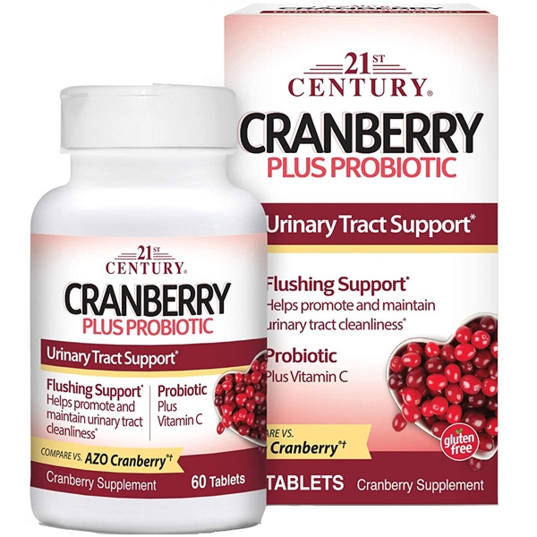 พร้อมส่ง แครนเบอรี่ 21st Century, Cranberry Plus Probiotic 60 เม็ด