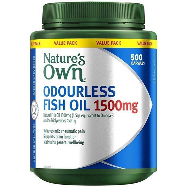 พร้อมส่งฟรี น้ำมันปลา Nature's Own Fish Oil 1500mg Odourless
