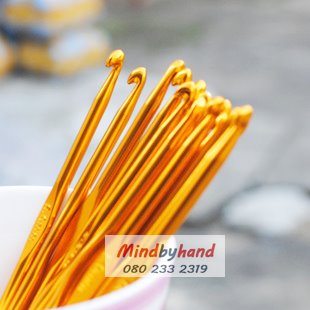 เข็มโครเชต์สีทอง 2 หัว (ทิวลิป)